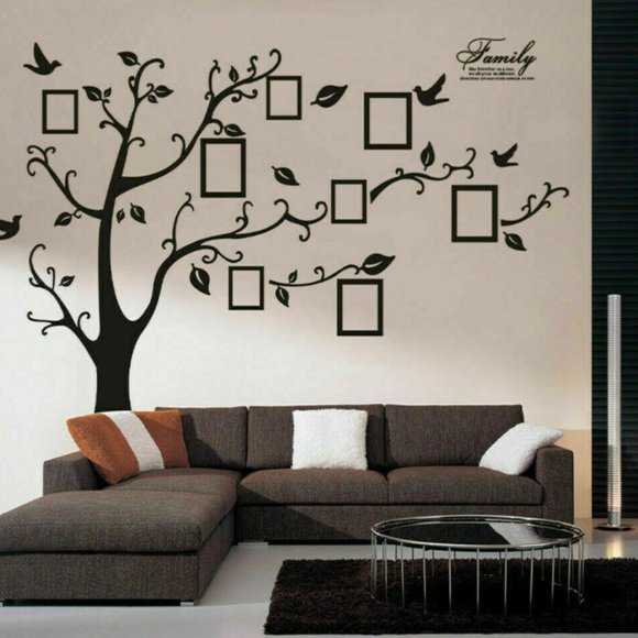 Family Tree Wall Decal Sticker Large Vinyl Photo Picture Frame Removable - Picture 1 of 5
